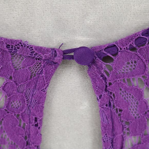 Betsey Johnson Dress Womens 2 Purple Lace Fit n Flare Lined Pleated Skirt - Picture 12 of 14